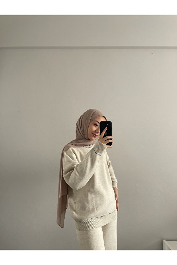 Ριγέ Πλεκτό Σετ - 3