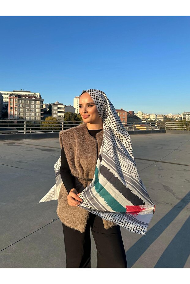 شال أرمول منقوش بنمط فلسطيني - 8