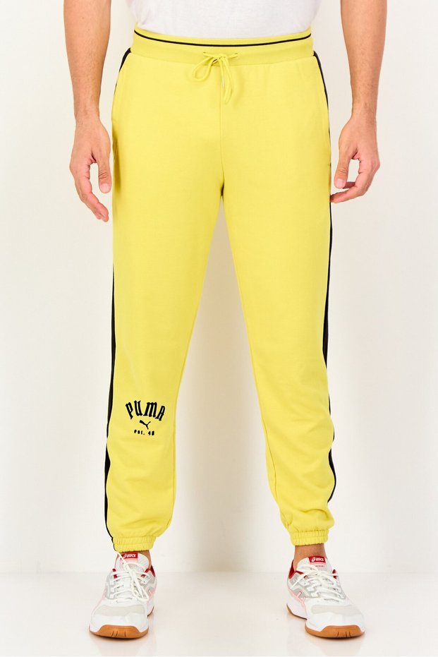 Men Sportswear Fit Outdoor Sweatpants, Yellow