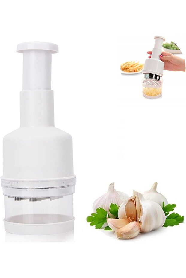 Vegetable Chopper — Press Cutter, Manual Grinder for Chopping Onions and Garlic