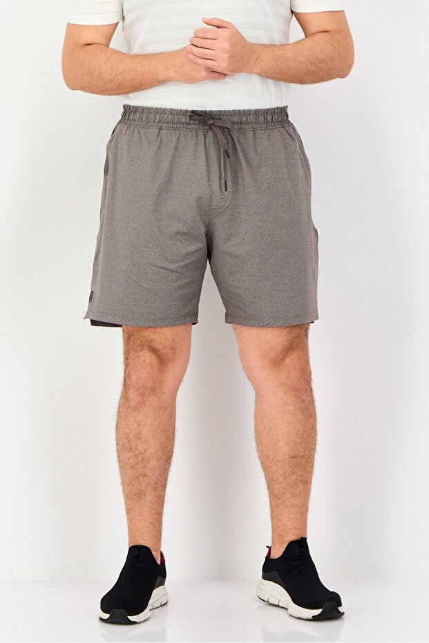 Men Sportswear Fit Training Shorts, Heather Grey