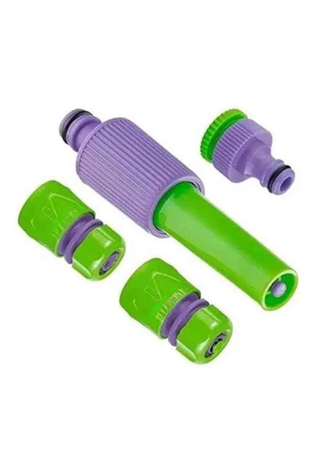 Qusai Trading LLC - Hose Connection Set with Adjustable Sprinkler and 3 Leak-Proof Adapters, Durable Plastic Build for Irrigation and Gardening, Easy Connect/Disconnect Functionality (1/2INCH)