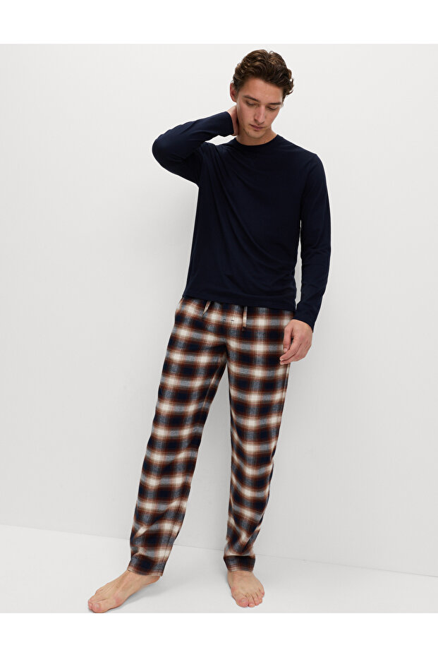 Kareli Pijama Takımı - 1
