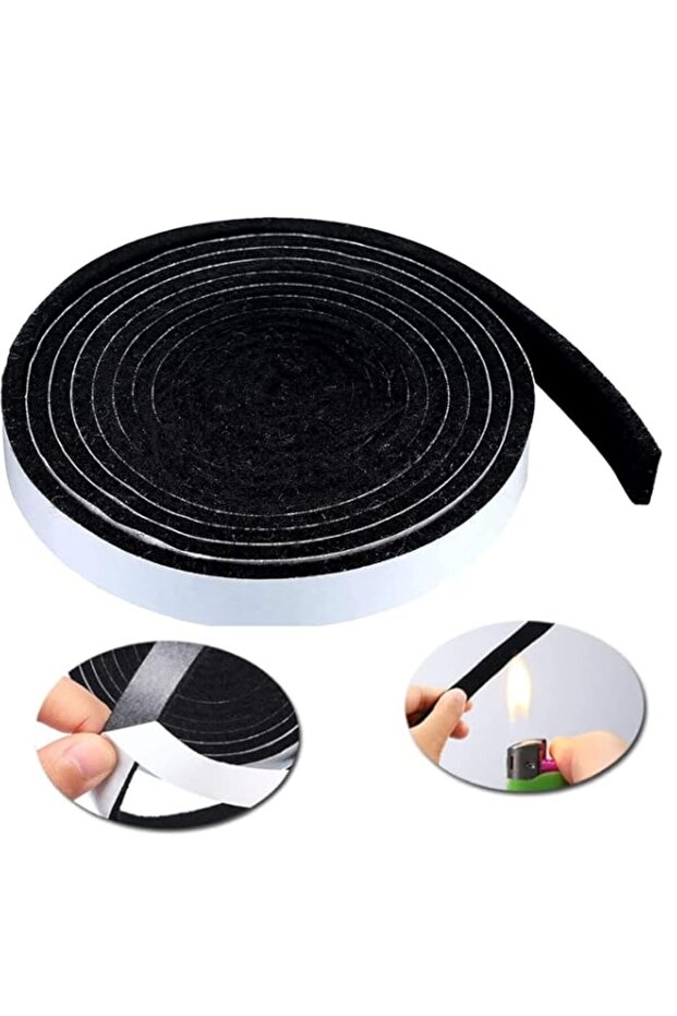 High Temp BBQ Gasket, 196.9''*0.6'' Smoker Seal, Self Stick Grill Tape for Accurate Barbecue Temperature Control Performance, Black Polyacrylonitrile Material