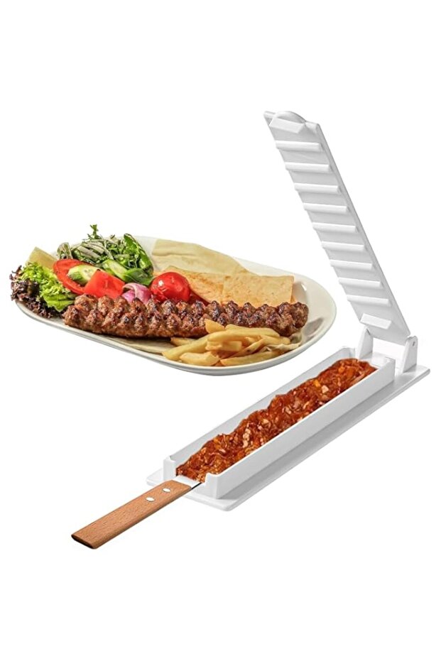 Kebab Maker Skewers Kebab Machine Plastic Kebab Maker Tool Turkish Kebab Press Maker, Manual Kabob Mold for Kitchen Home Picnic Outdoor Camping