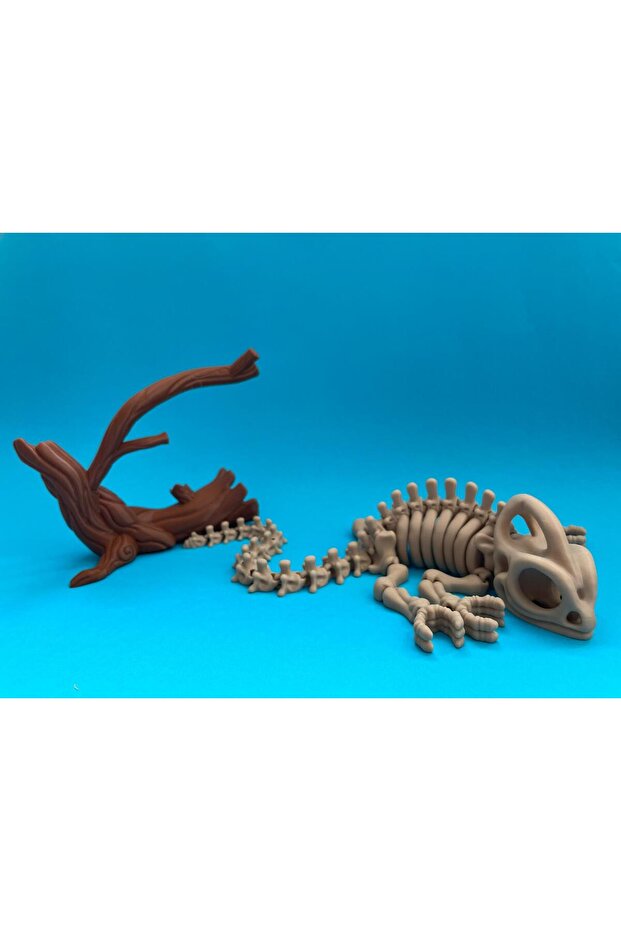 Hareketli Chameleon İskelet Dekor Bukalemun - 4