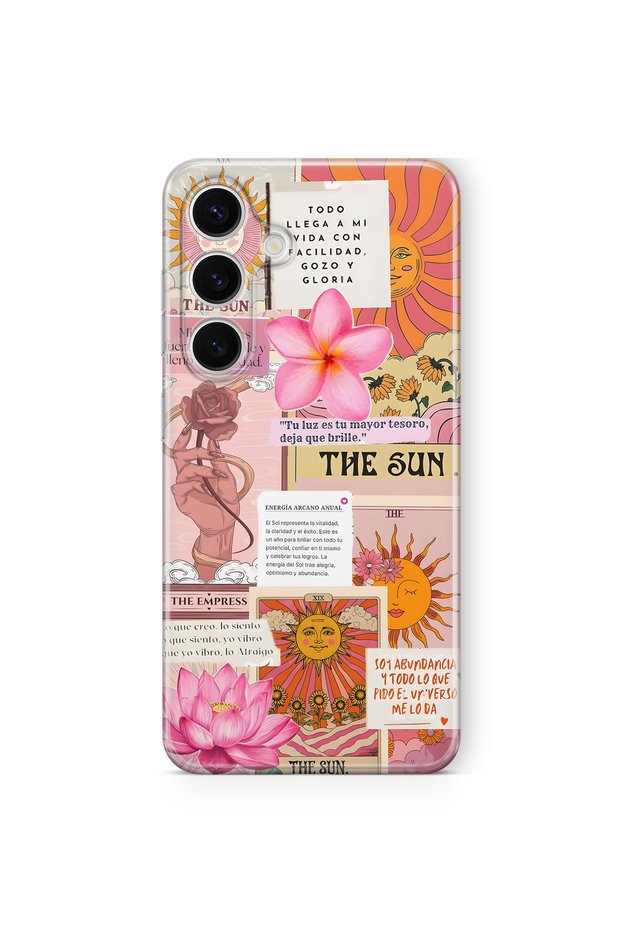 Samsung Galaxy A27 Compatible Solar Tarot Patterned Transparent Phone Case