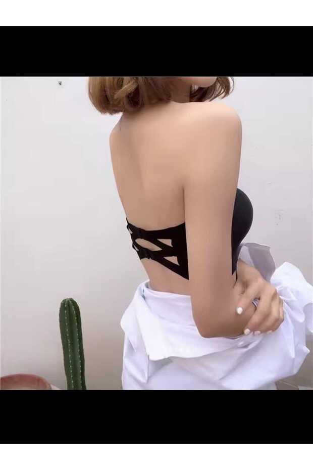 3 lü Buz İpek BRALET Straplez Bralet - 4