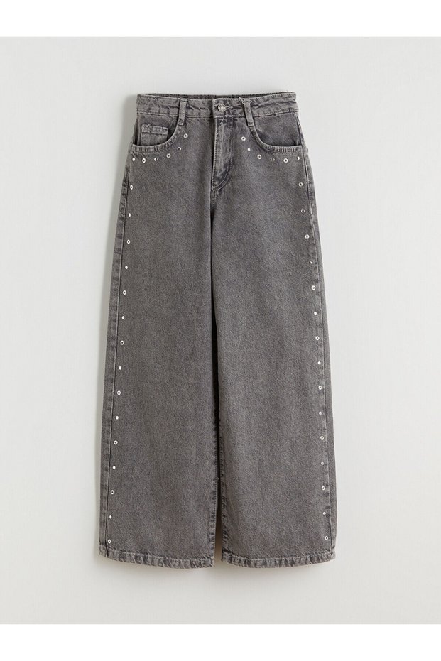 Alita City Lcw Kids Gray Wideleg Girls' Jean Pants with a Difference