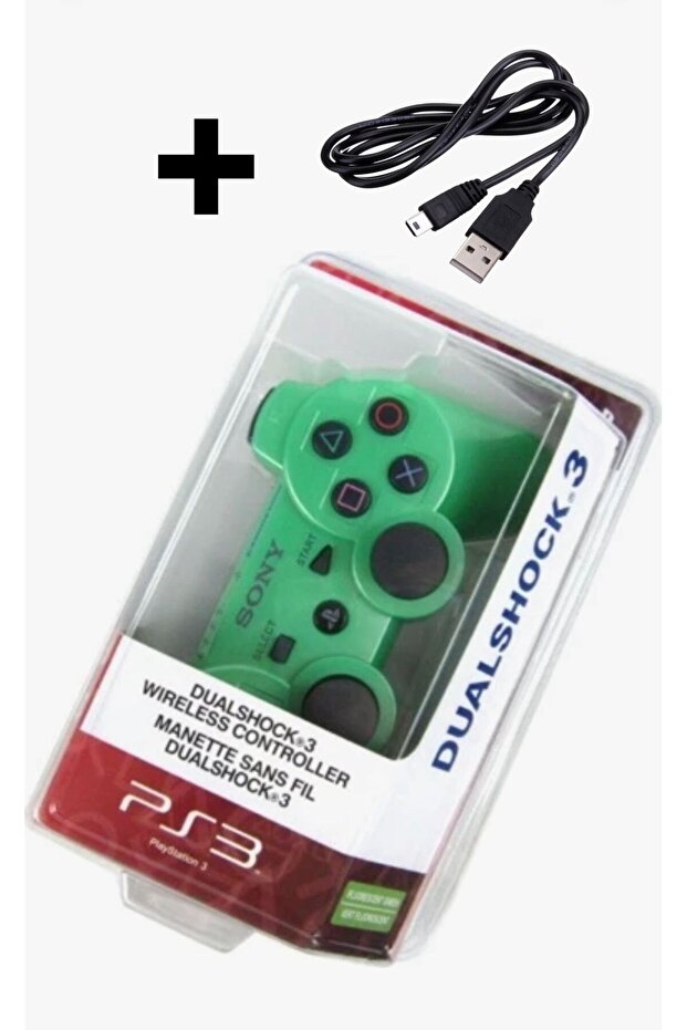 Ps3 Dualshock Gamepad Yeni Nesil Kol Controller Oyun Kolu PS3 + PC + 1.5 mt Şarj Kablosu - 1