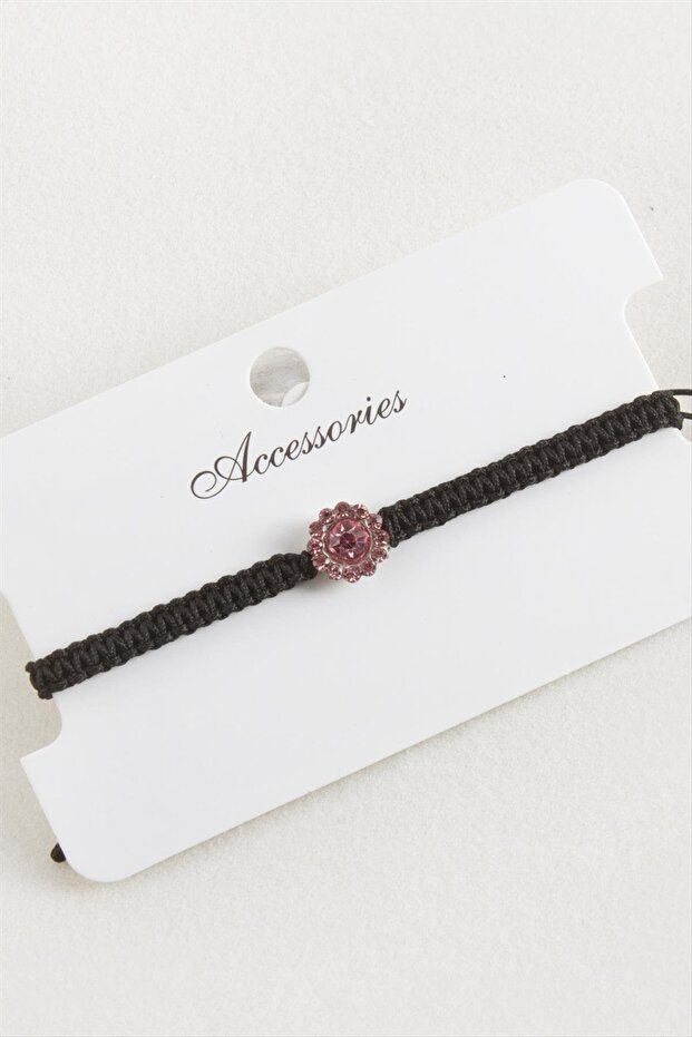 Flower Stone Macrame Braided Bracelet - 1