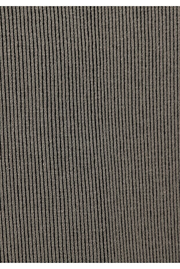 Regular Fit Yuvarlak Yaka Jakarlı Erkek Yeşil Kazak - 5