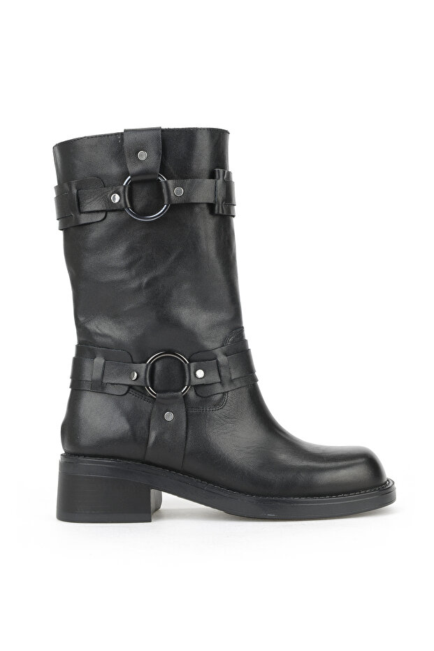, Women's Genuine Leather Boots 1531022Z7619 Black
