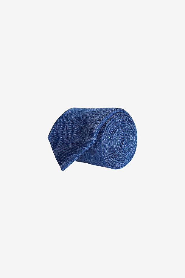 Men's Navy Blue Patterned Tie