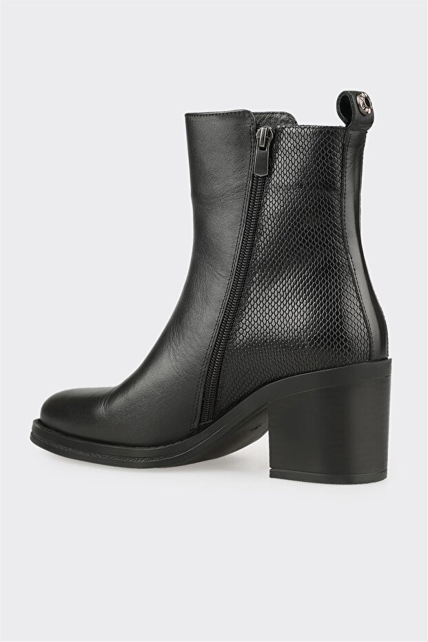 Siyah Deri Kadın Günlük Bot - 3