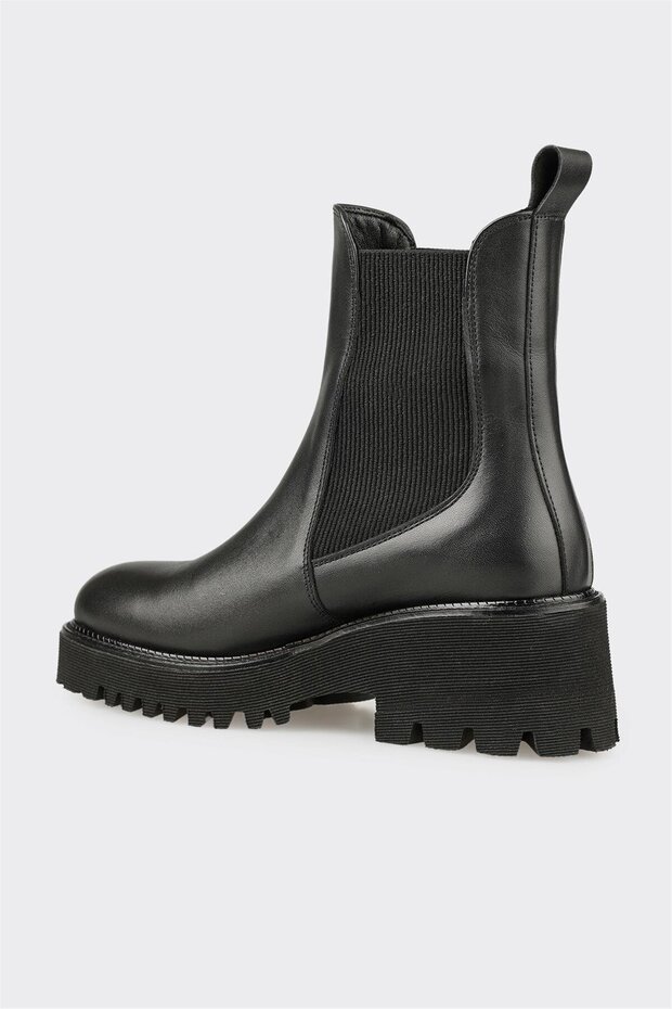 Siyah Deri Kadın Günlük Bot - 3