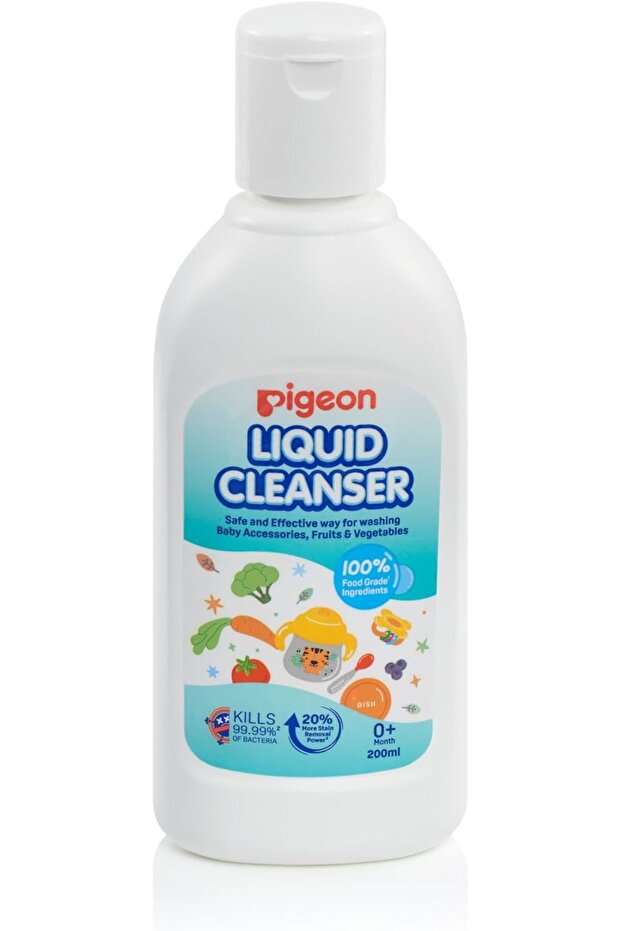 Liquid Cleanser, 100% Food Grade Ingredients, Kills 99.99% Bacteria, 200ml