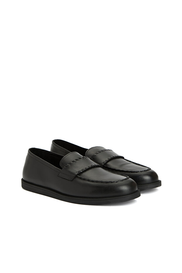 Siyah Erkek Deri Loafer