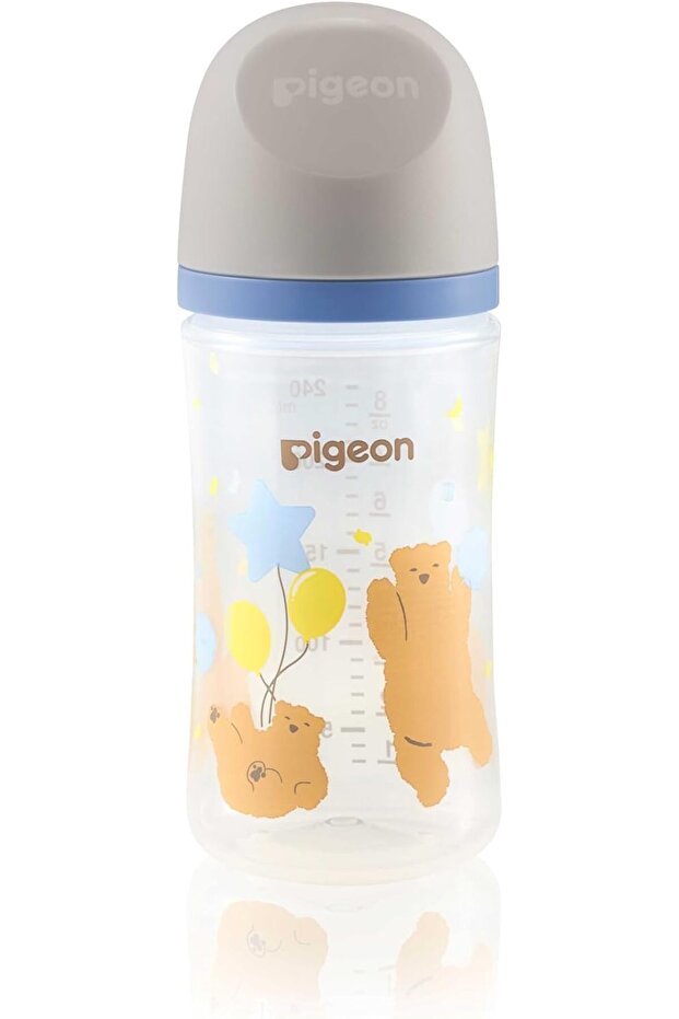Softouch Wide Neck Peristaltic PLUS Decorated Nursing Bottle, Medium Nipple, 240ml