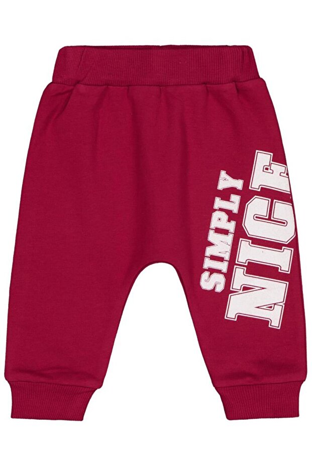 Simply Nice Printed 6-18 Months Single Bottom Baby - Claret Red 12-18 Months