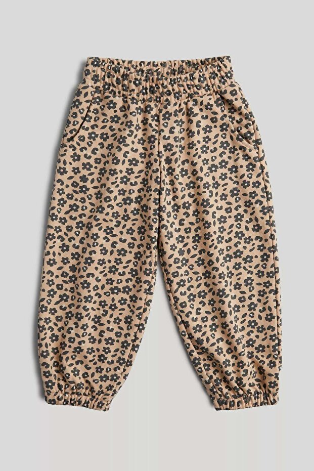 Brown Floral Joggers