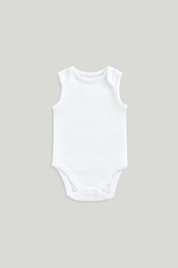 White Sleeveless Bodysuits - 7 Pack - 8