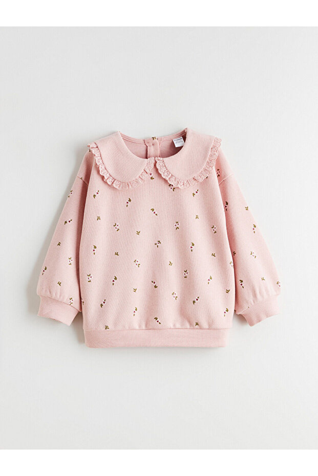 Baby Collar Girl's Sweatshirt