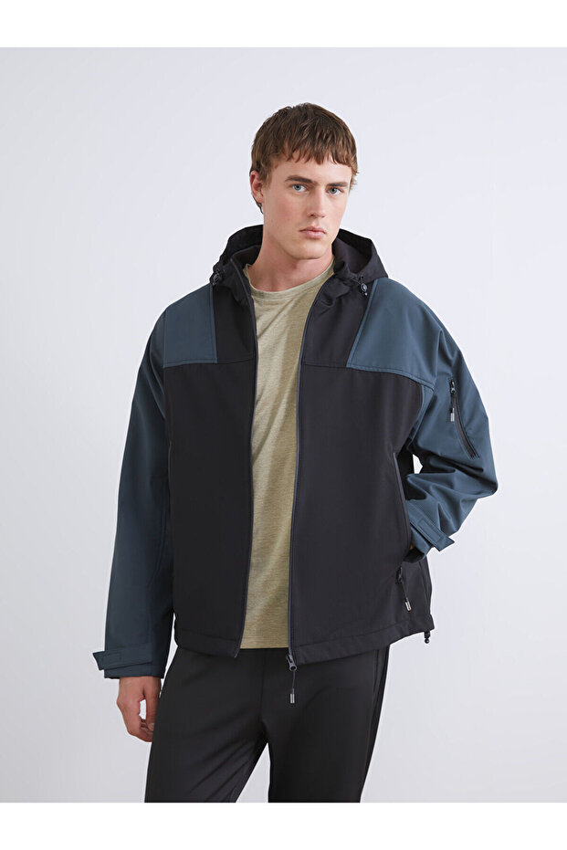 Hooded Men's Zippered Sweatshirt (W5)