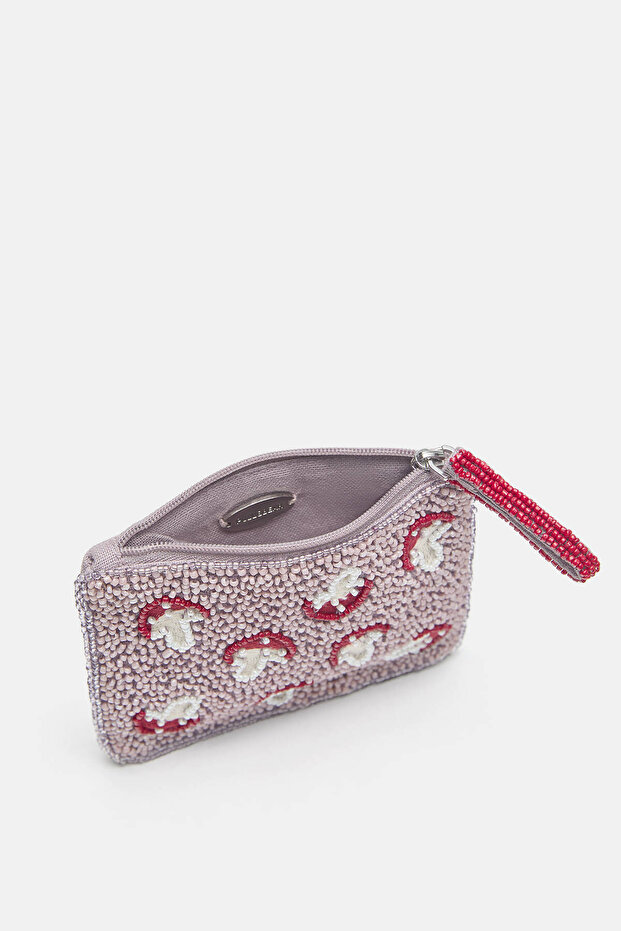 Mantar boncuklu bozuk para cüzdanı - 3