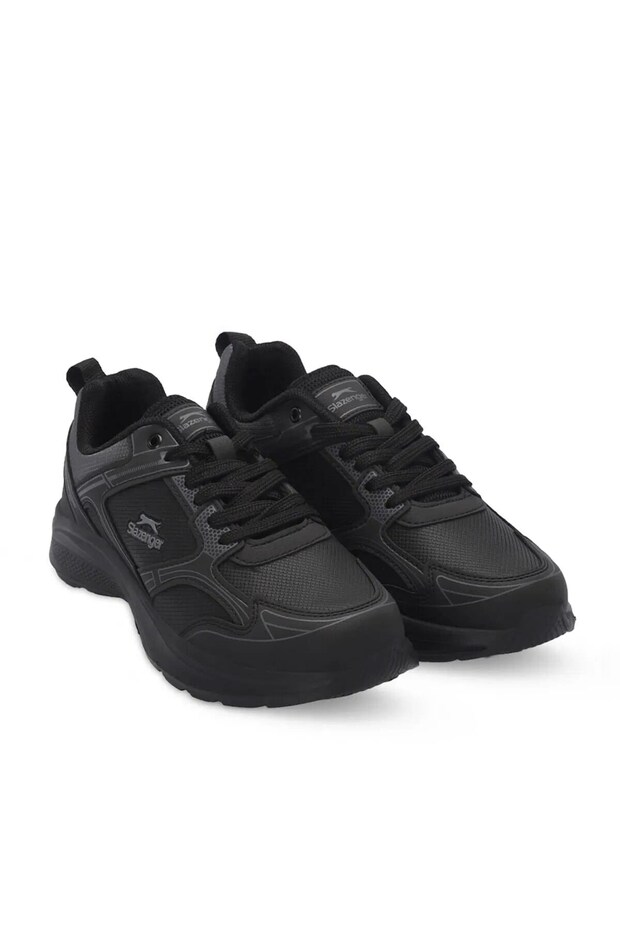 Daily Comfortable Lace-Up Sneaker Shoes Black