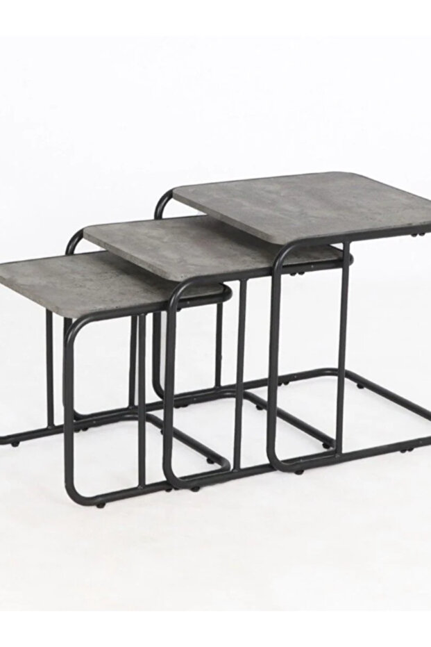 3-piece coffee table set with a gradient design - 2