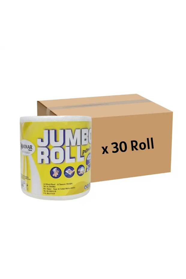 Jumbo Roll Bulk Premium 2 PLY 400 Tissue Roll Sheets- 30 Roll