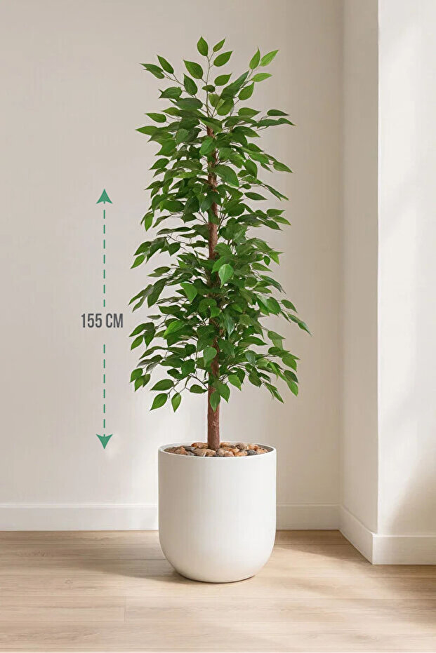 شجرة فيكس صناعية 155 سم محاكاة للشجر الطبيعي بالشكل والملمس - 1