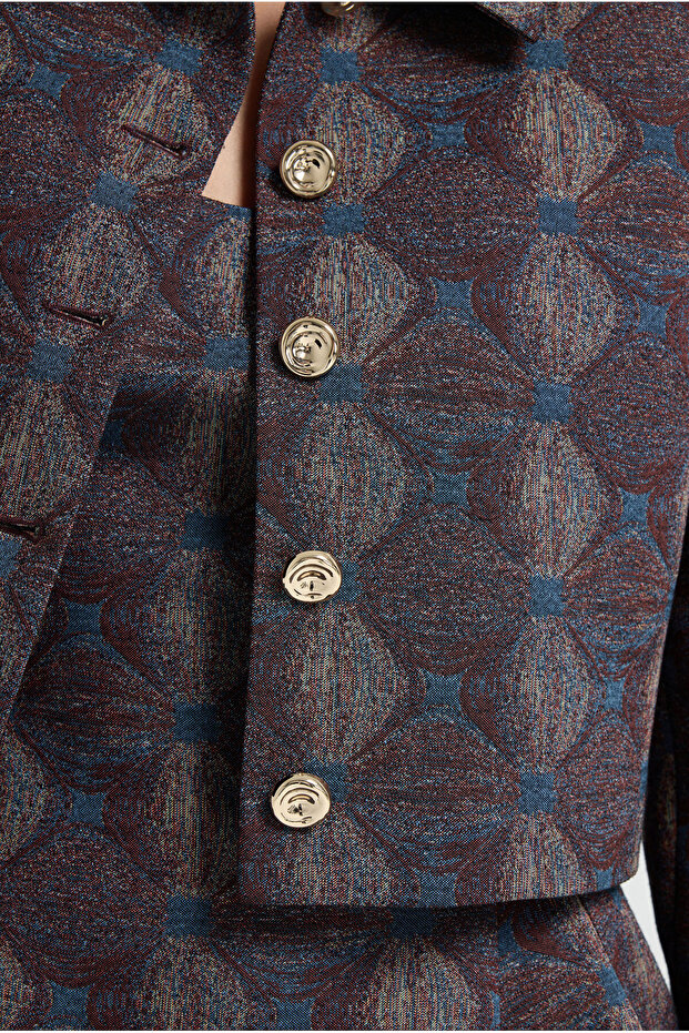 Crop Jakar Ceket - 3