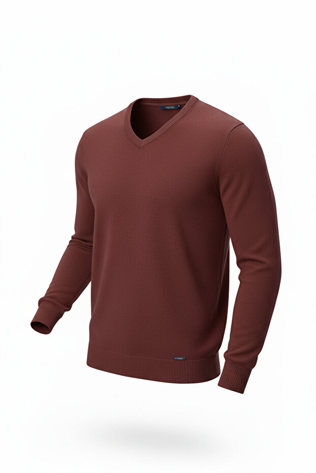 Erkek V Yaka Triko Kazak - 4