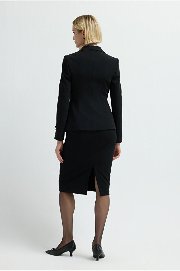 Dikiş Detaylı Ceket - 7