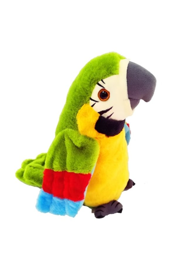 Interactive Plush Toy, Talking Parrot, Green