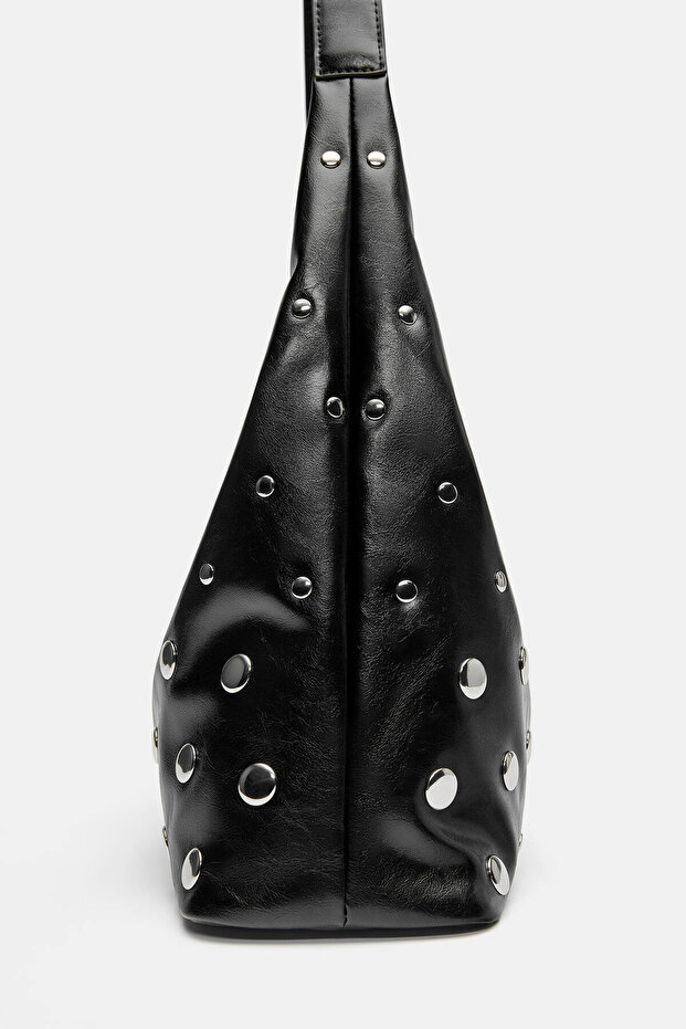 Zımba detaylı shopper çanta - 4