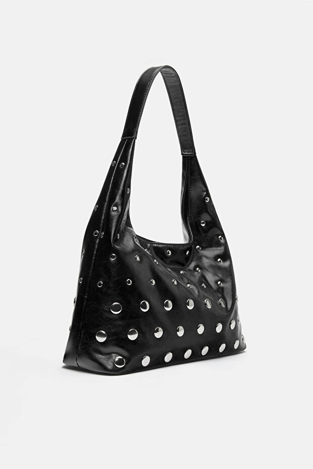 Zımba detaylı shopper çanta - 1