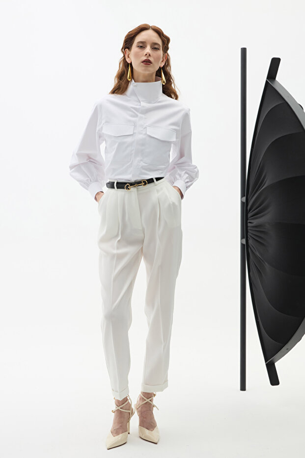 Hepburn White Pants - 5