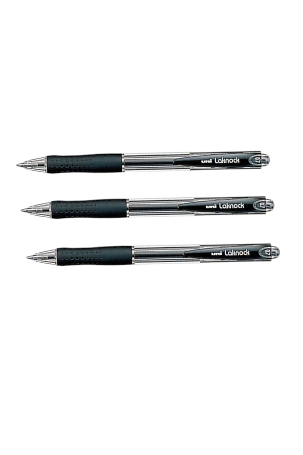 Uniball laknock fine (0.7) mechanical ballpoint pen black (3 pieces)