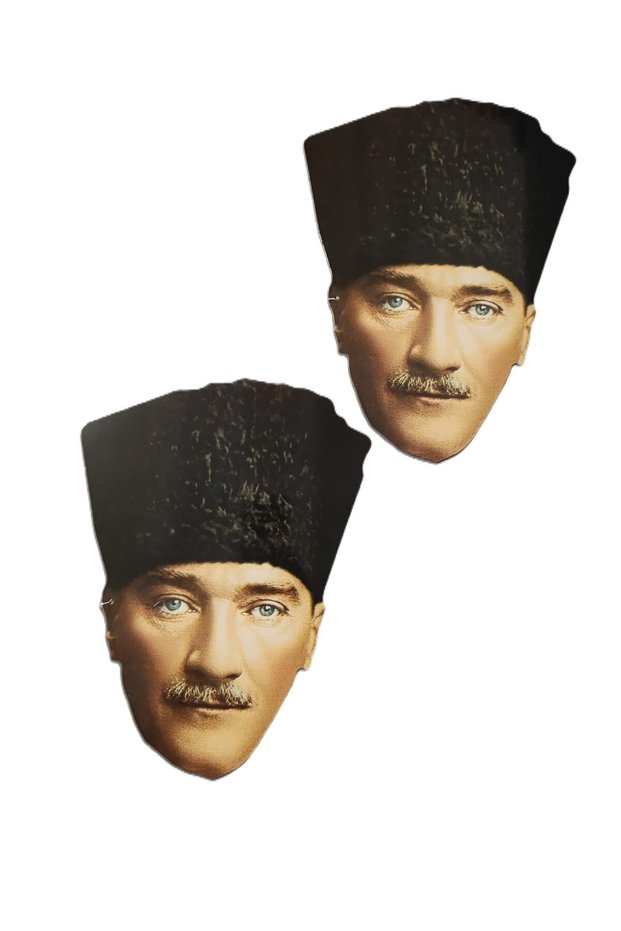 Kemal Atatürk with a Kalpak Cardboard Mask 10 Pieces