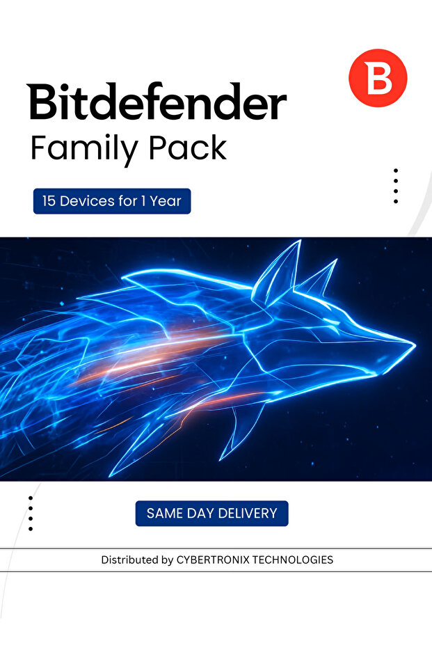Family Pack | 15 Devices for 1 Year | Digital License | SAME DAY DELIVERY