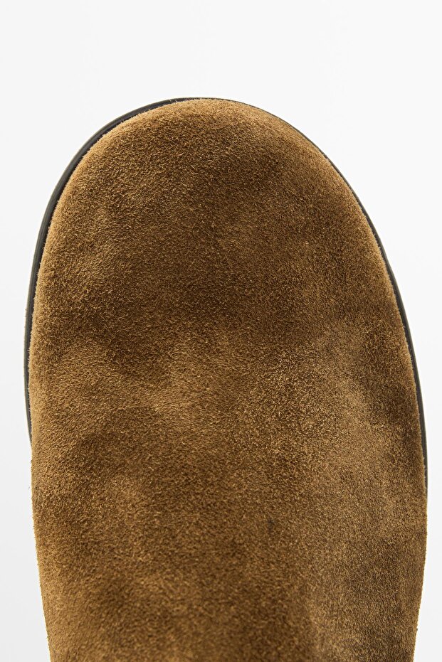 Fırçalanmış dokulu deri bot - 5