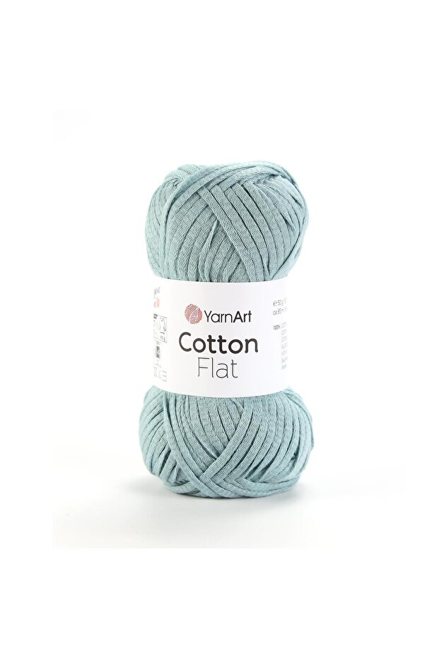 Cotton Flat - Knitting Yarn Water Green-6728