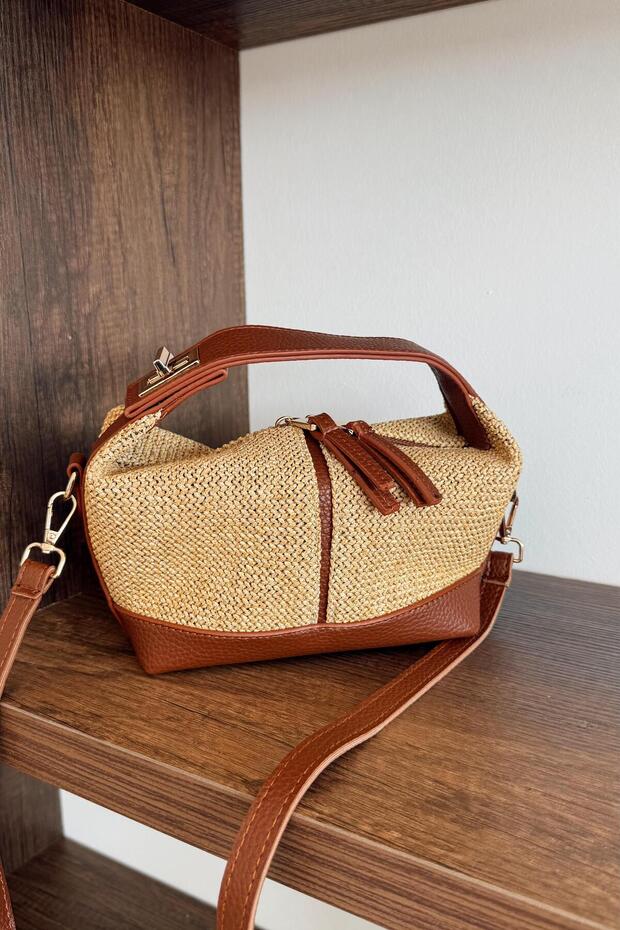 Mini Hasır Taba Çanta - 2