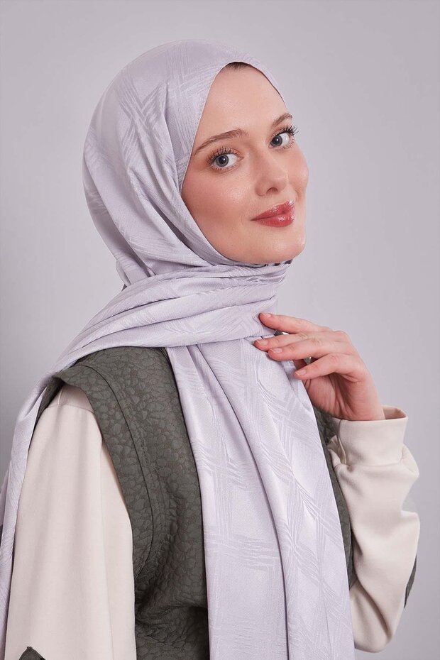 Silver Jacquard Shawl