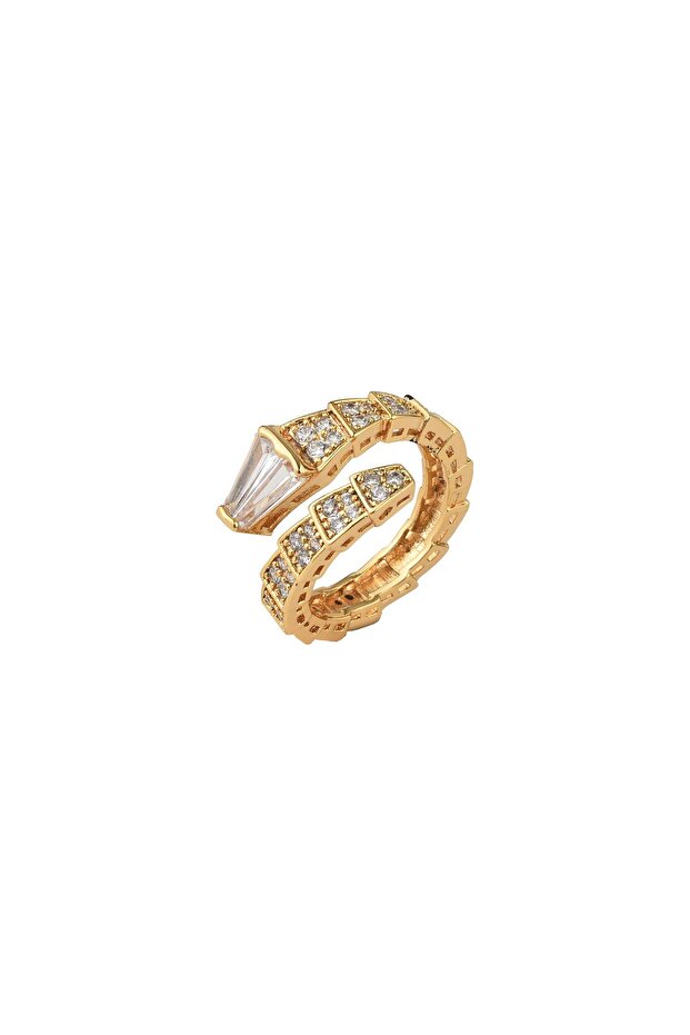 Spiral Ring with Stones