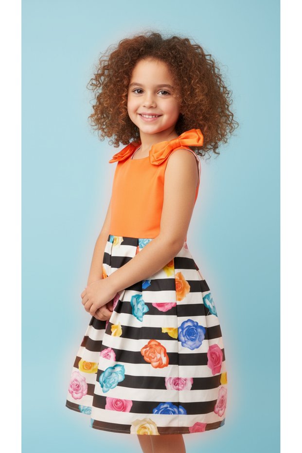 Bow Detail Special Occasion Girls' Dress