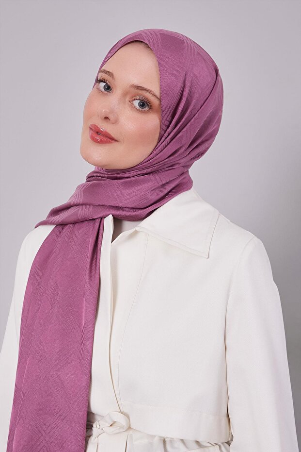 Pembe Jakar Şal - 2